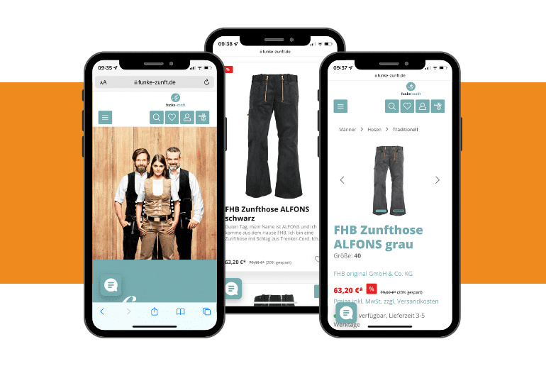 Onlineshop für Zunftkleidung erstellen